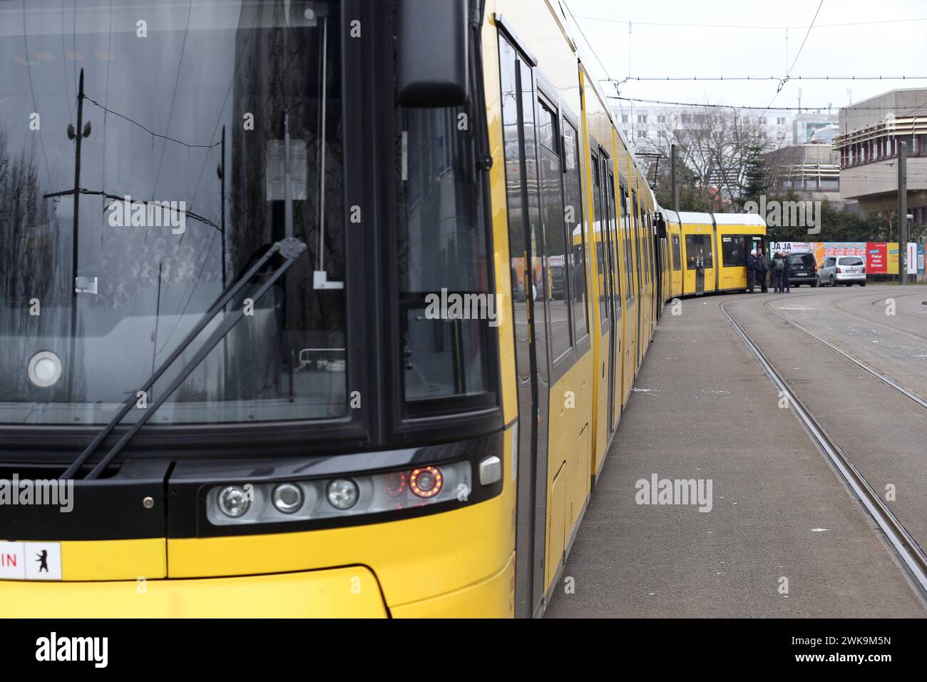 BVG Straßenbahn Berlin 26.01.2024Starßenbahn an der Lanndsberger Allee. Berlin Berlin Berlin