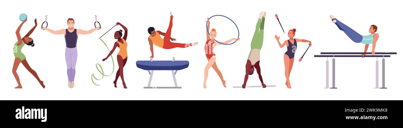 Rhythmic gymnasts. Professional athletes, young sports and artistic ...