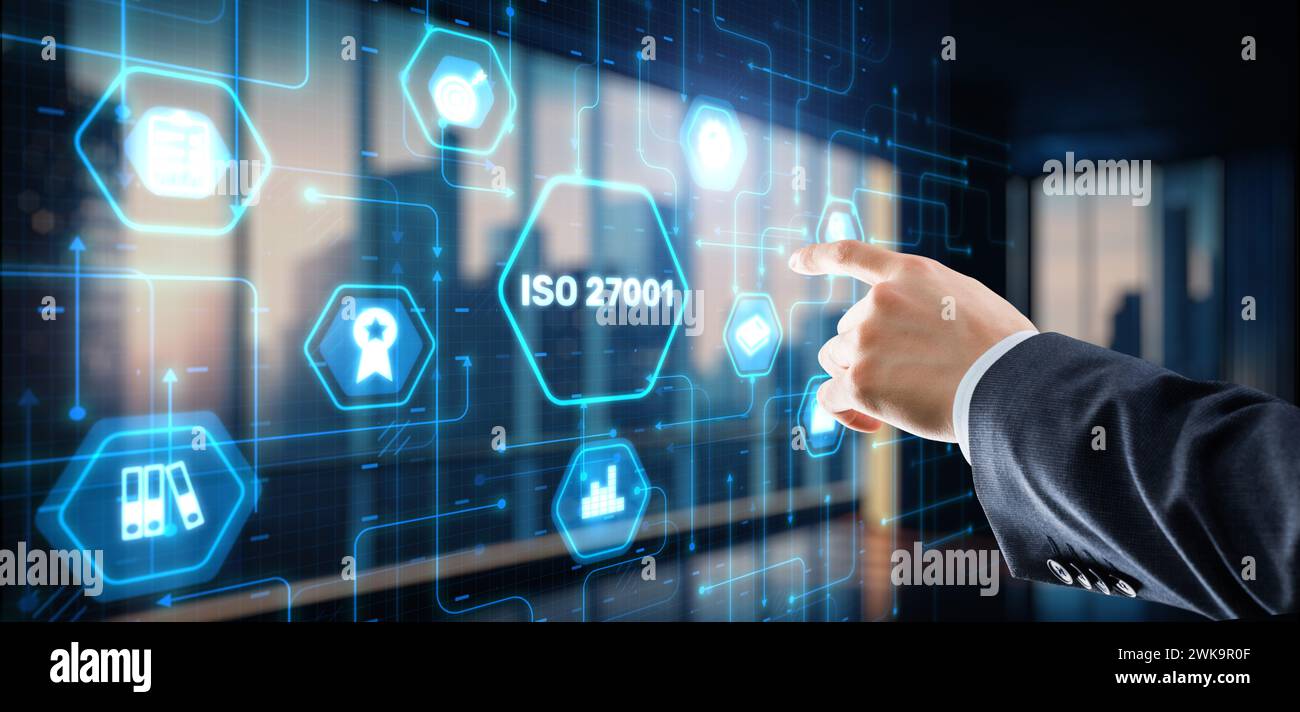 ISO Standard certification standardisation quality control concept on ...