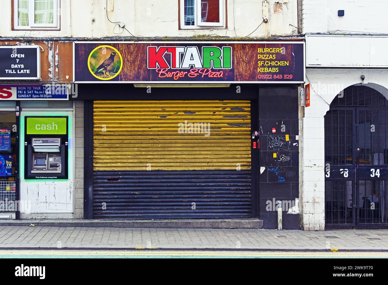 KTARI Burger & Pizza. Bridge Street, Walsall, West Midlands, England, United Kingdom, Europe. Stock Photo
