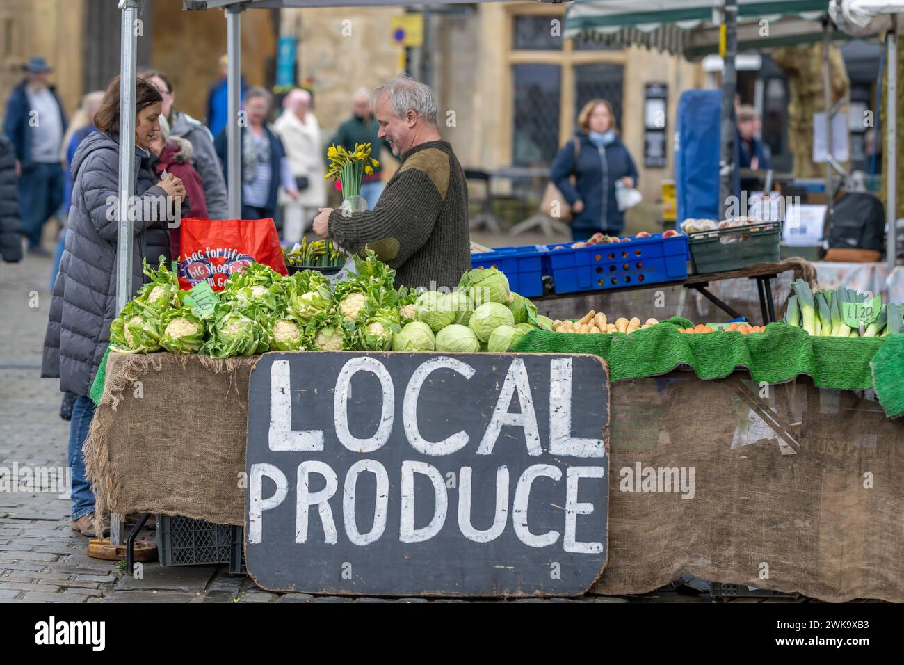 Purchase Local Produce Local Produce in Wells Stock Photo - Alamy