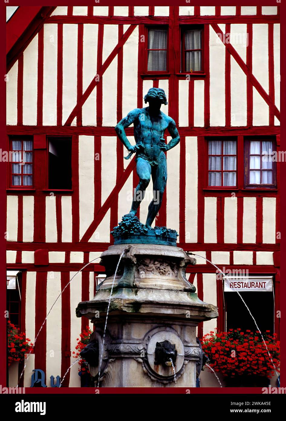 Memorial for François Rude, French sculptor, Place Francois Rude, Dijon, Dijon, Côte-d'Or departement, Burgundy, France Stock Photo