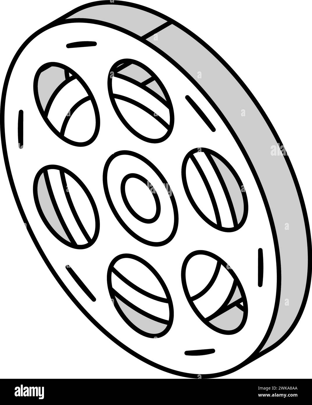 film bobbin isometric icon vector illustration Stock Vector Image & Art ...