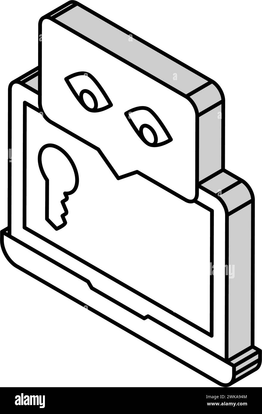 key security system isometric icon vector illustration Stock Vector ...
