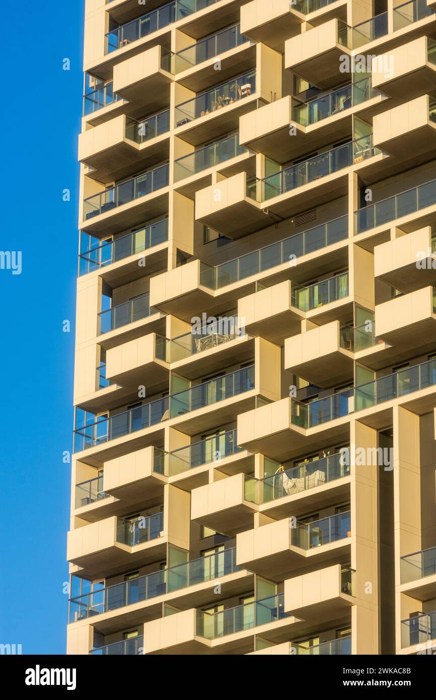 Volders apartment highrise Marina Tower of company BUWOG, detail of