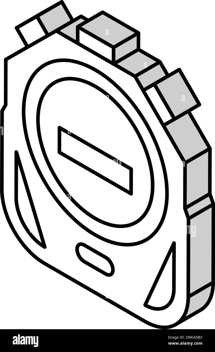 stopwatch device isometric icon vector illustration Stock Vector Image ...