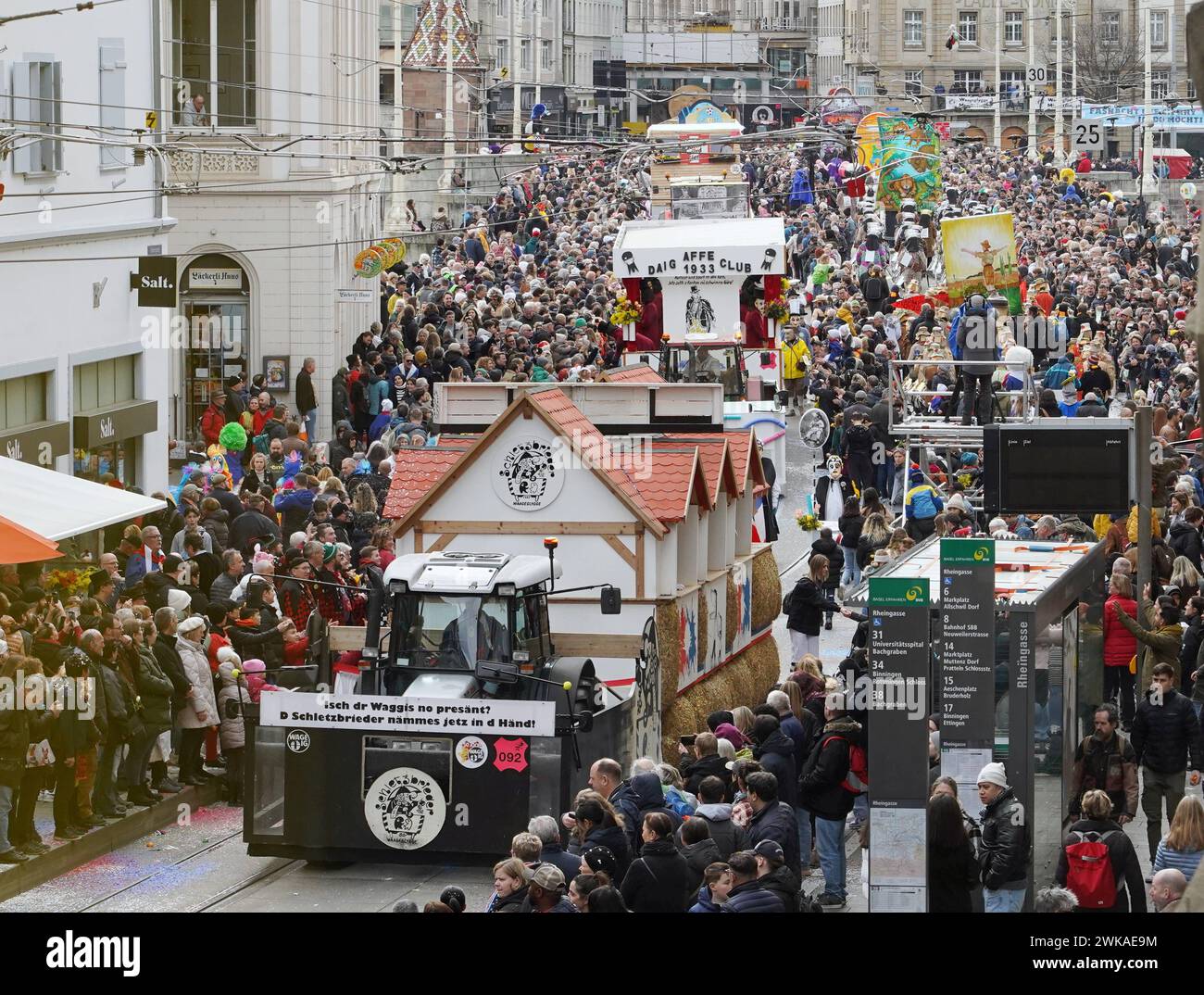 Anton Geisser 19.02.2024 Basler Fasnacht. Bild : Cortege Fasnachtsumzug ...