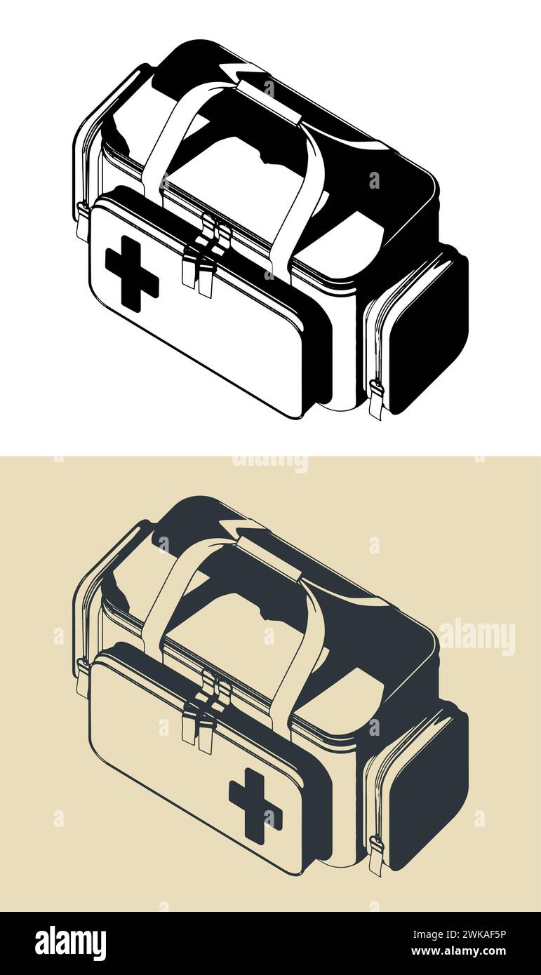 Stylized vector illustrations of first aid bag Stock Vector Image & Art