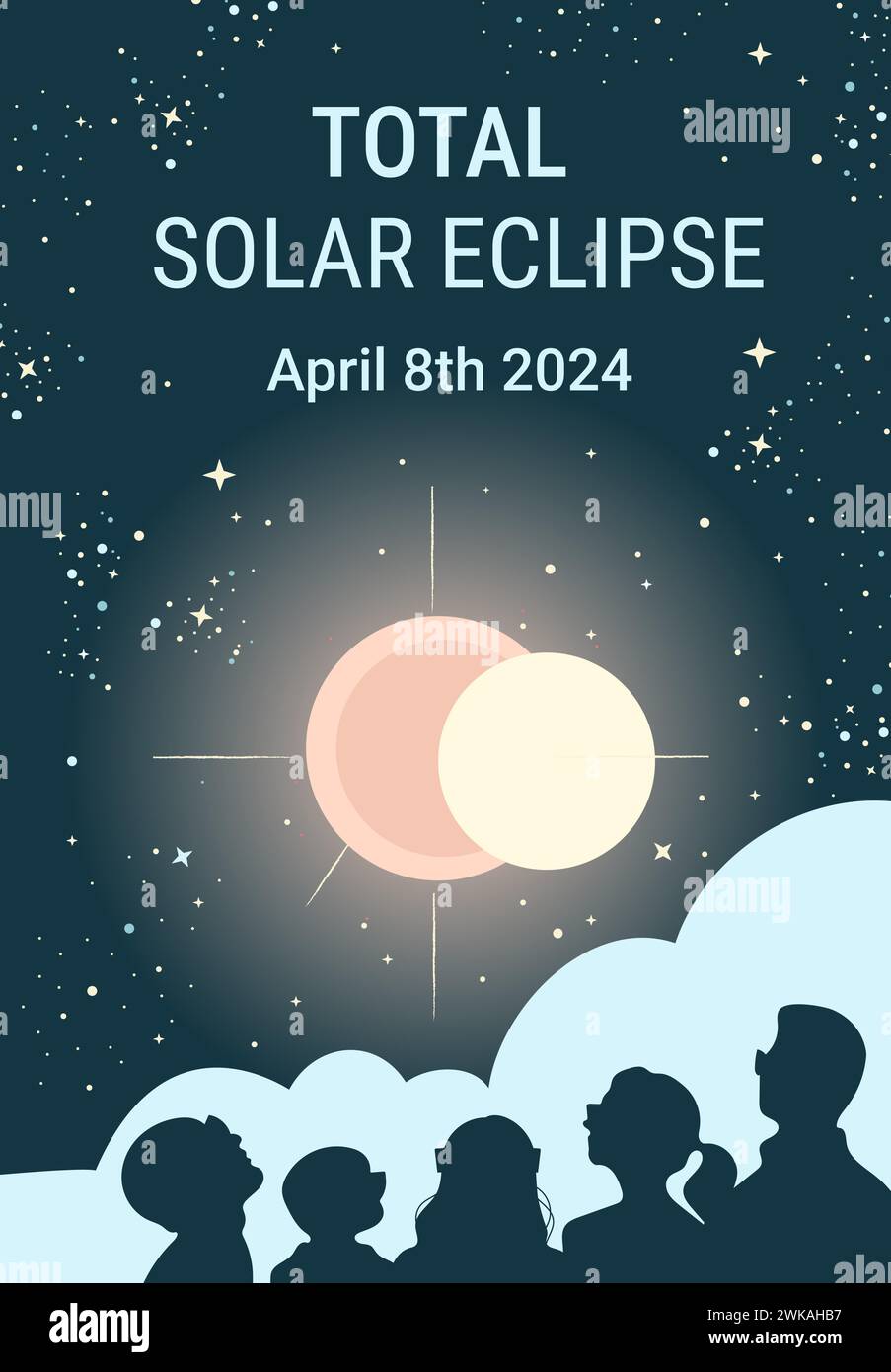 Watching total solar eclipse Stock Vector Images - Alamy