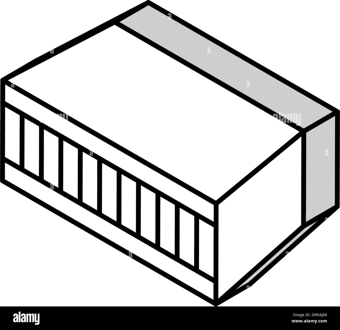 block board isometric icon vector illustration Stock Vector