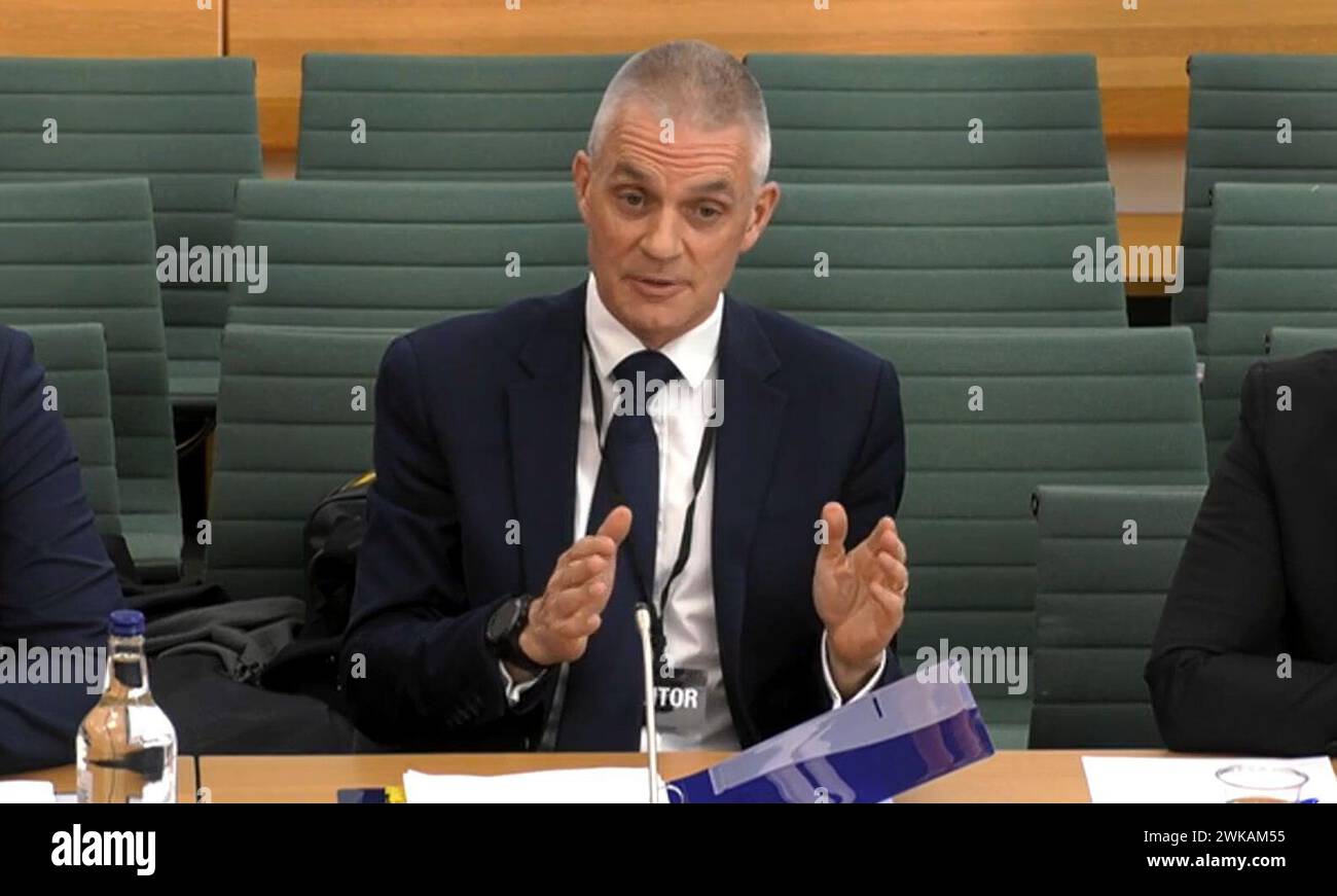 BBC Tim Davie answering questions from the Commons