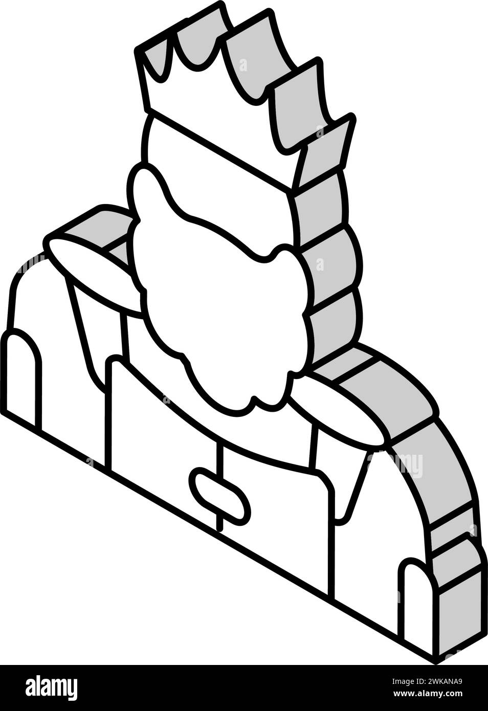 king kingdom isometric icon vector illustration Stock Vector Image ...