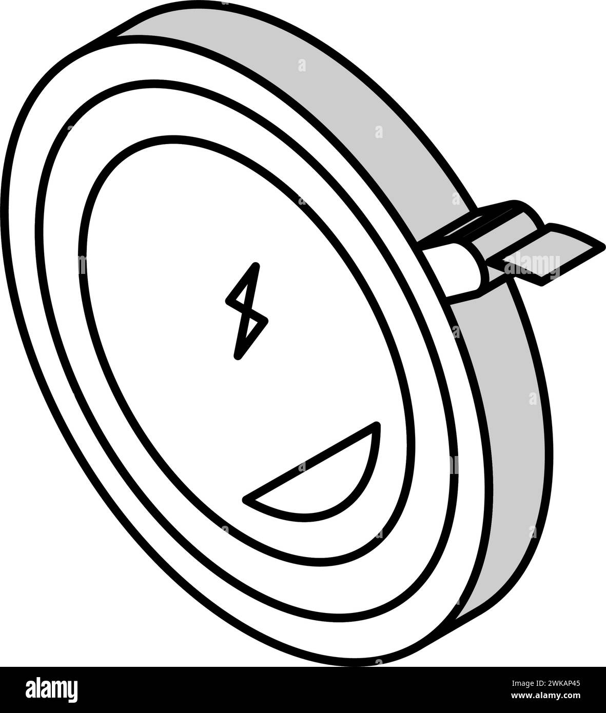 Wireless charging pad isometric icon vector illustration stock vector