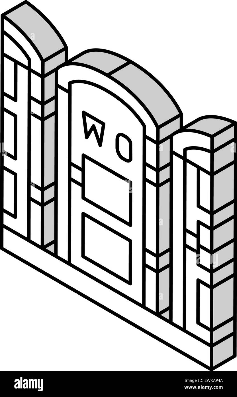 public bio toilet isometric icon vector illustration Stock Vector Image ...