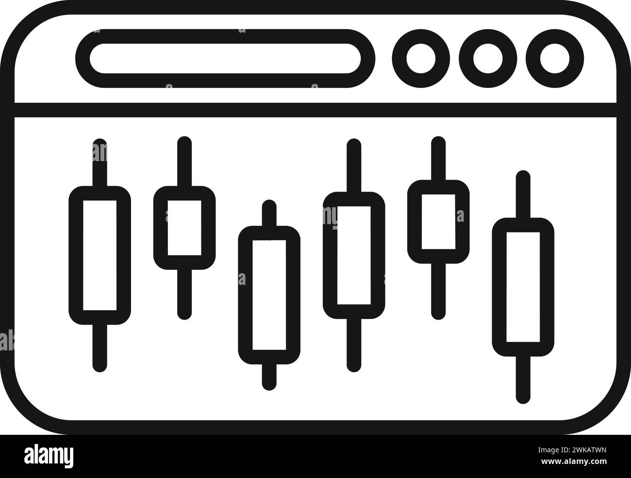 Web control online icon outline vector. Digital currency. Diagram gain financial Stock Vector