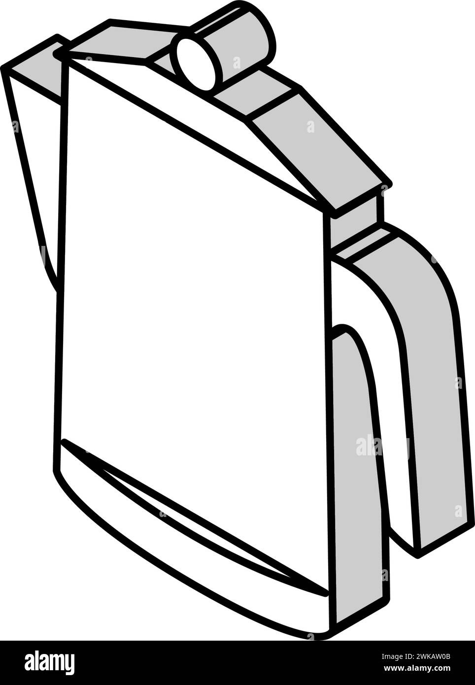 percolator coffee make equipment isometric icon vector illustration