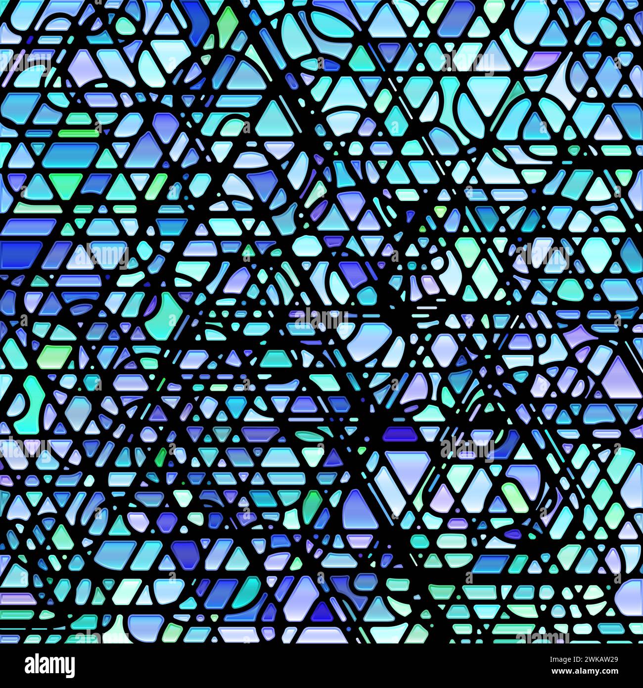 abstract vector stained-glass mosaic background - blue Stock Vector ...