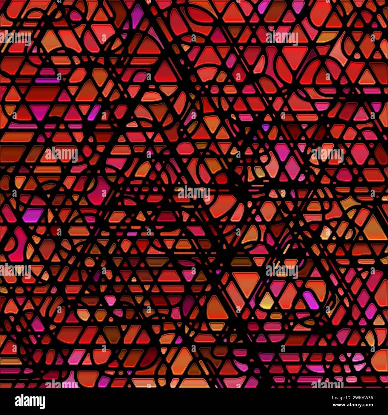 abstract vector stained-glass mosaic background - red Stock Vector ...