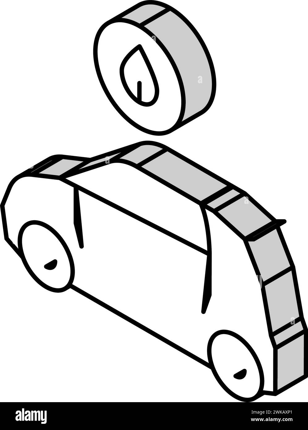 eco car transport isometric icon vector illustration Stock Vector Image ...