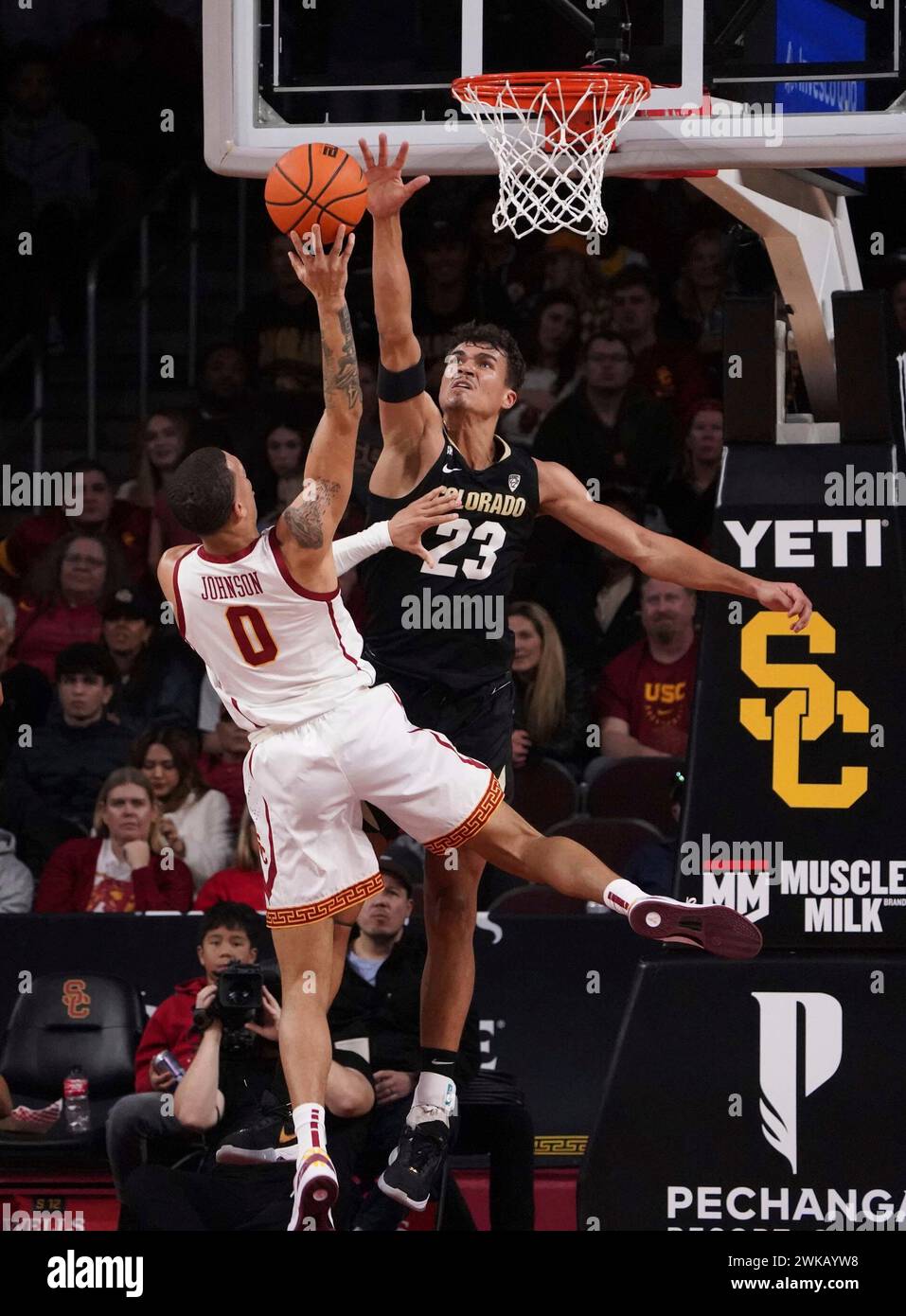 Colorado Buffaloes forward Tristan da Silva (23) makes a move with the