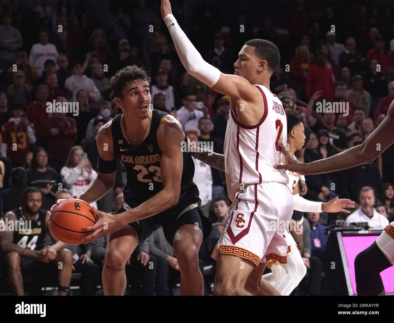 Colorado Buffaloes forward Tristan da Silva (23) makes a move with the ...