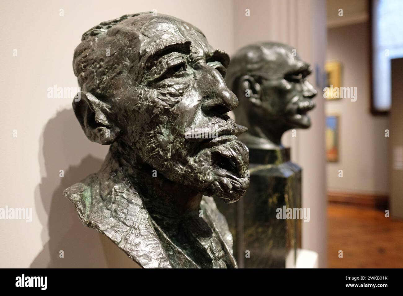 Bust of Joseph Conrad Polish British writer and novelist at the National Portrait Gallery London UK by sculptor Sir Jacob Epstein Stock Photo