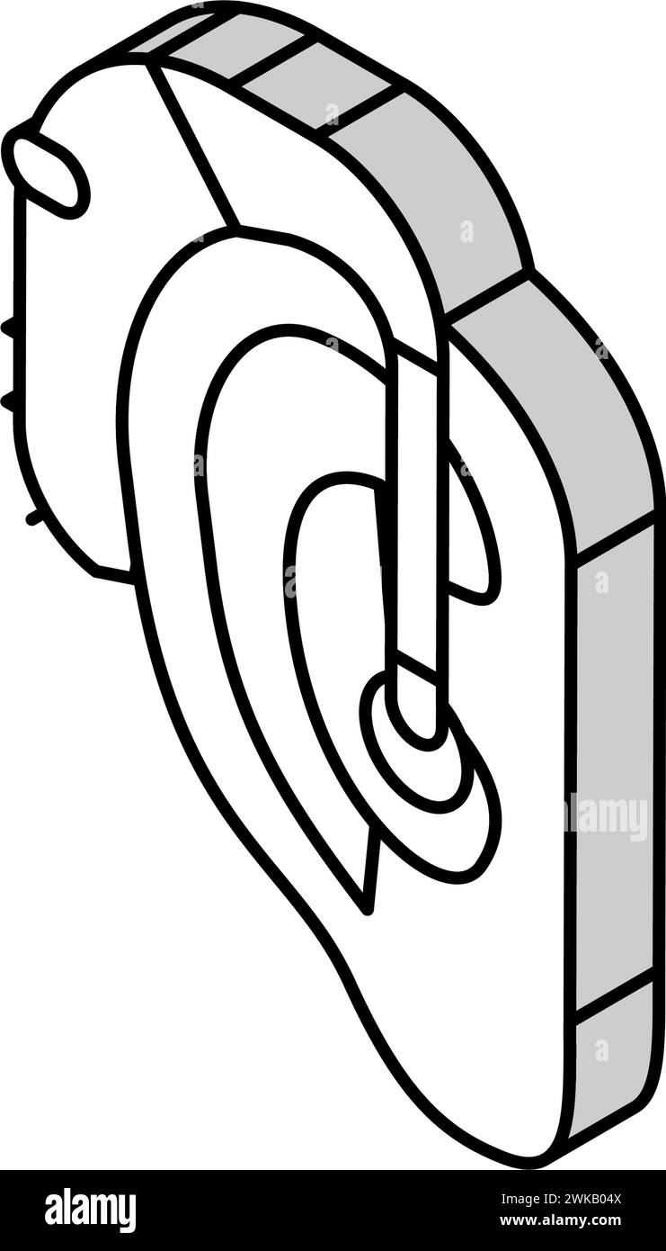 hearing aids isometric icon vector illustration Stock Vector Image