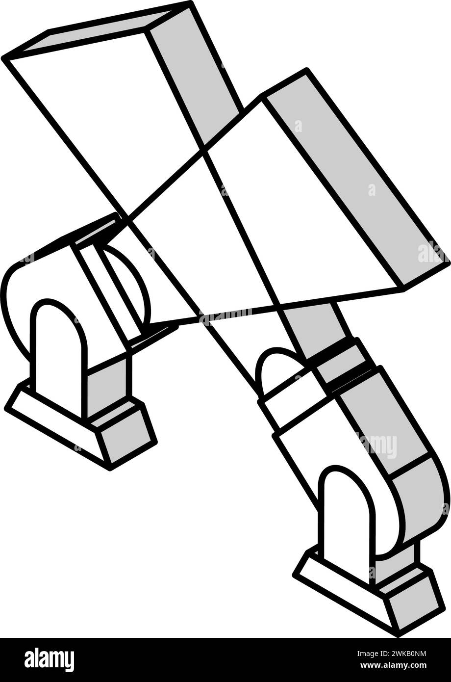 light show on parade isometric icon vector illustration Stock Vector