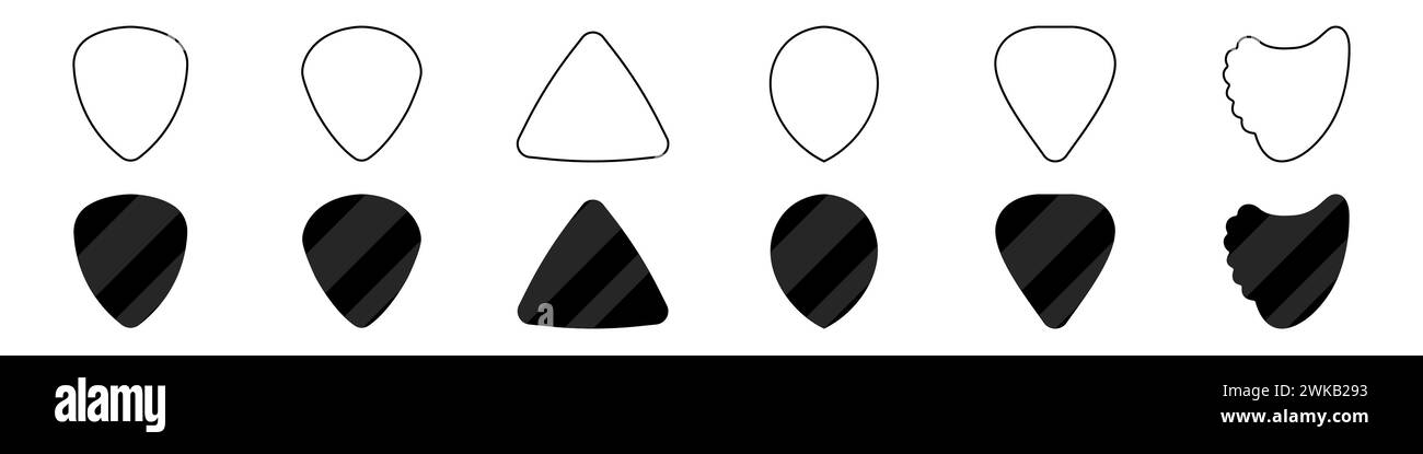 Guitar picks background Black and White Stock Photos & Images - Alamy for Free Printable Guitar Pick Template