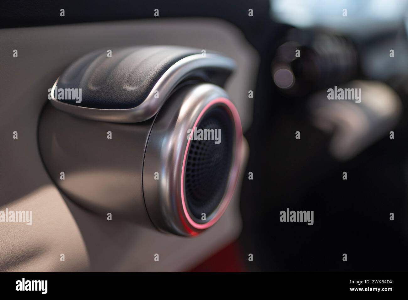 sound system controls on driver's door, instruments physical button