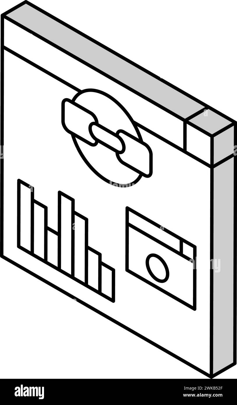 website link analytics isometric icon vector illustration Stock Vector ...