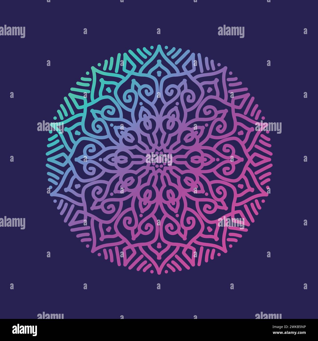 Coloring mandala design vector illustration. ethnic ornament decoration floral round abstract mandala pattern vector illustration. Stock Vector