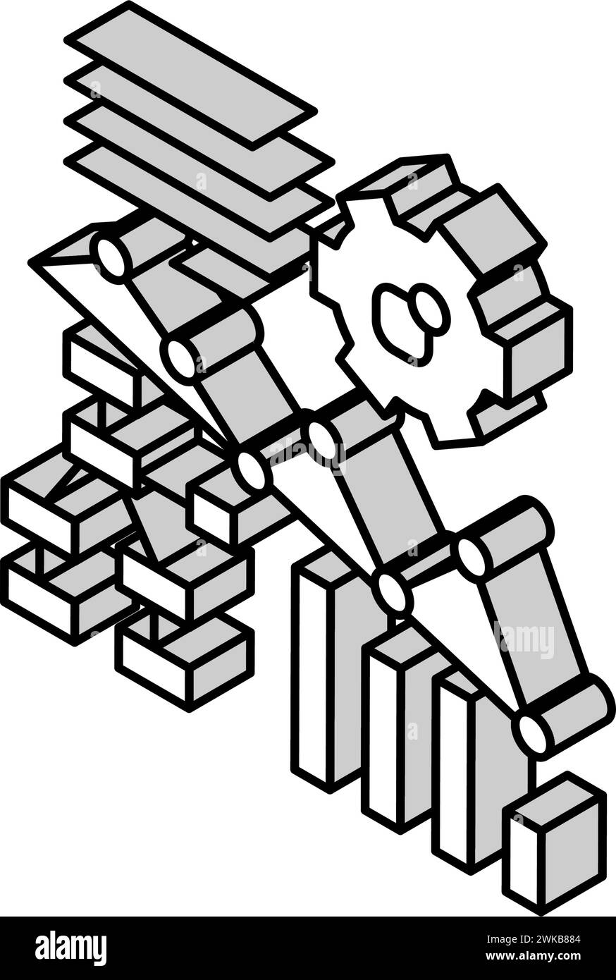 planning strategy erp isometric icon vector illustration Stock Vector ...