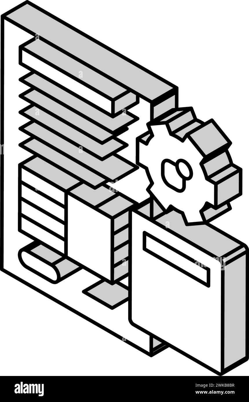accounting erp finance occupation isometric icon vector illustration ...