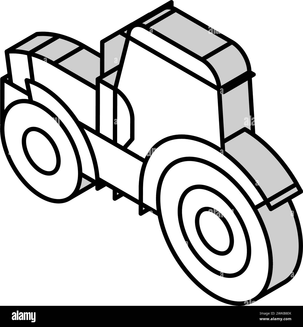 tractor farm transport isometric icon vector illustration Stock Vector ...