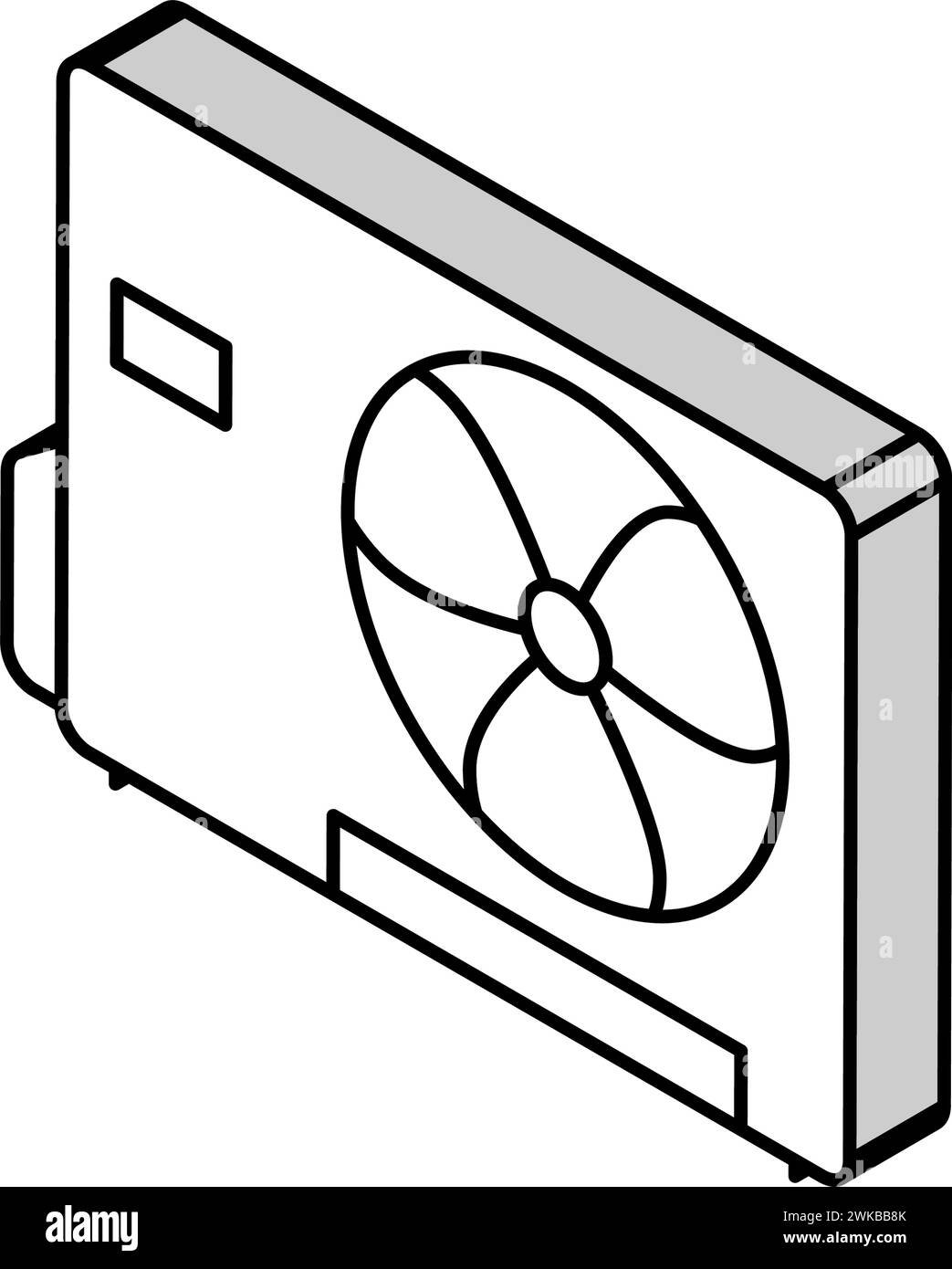 air conditioner isometric icon vector illustration Stock Vector Image ...