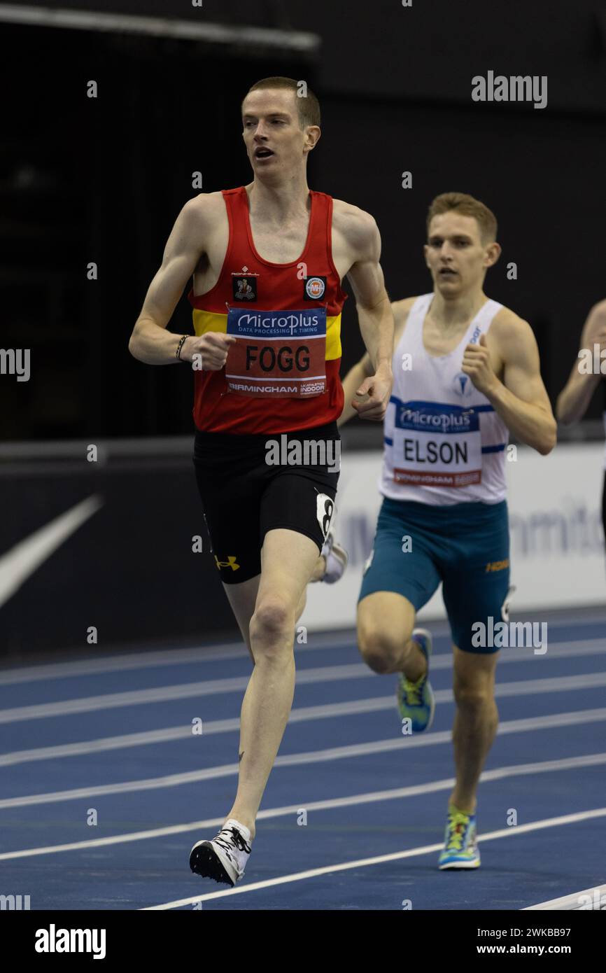 Birmingham, 18 February 2024, 1500m Men Final, Credit Aaron Badkin/Alamy Live News Stock Photo