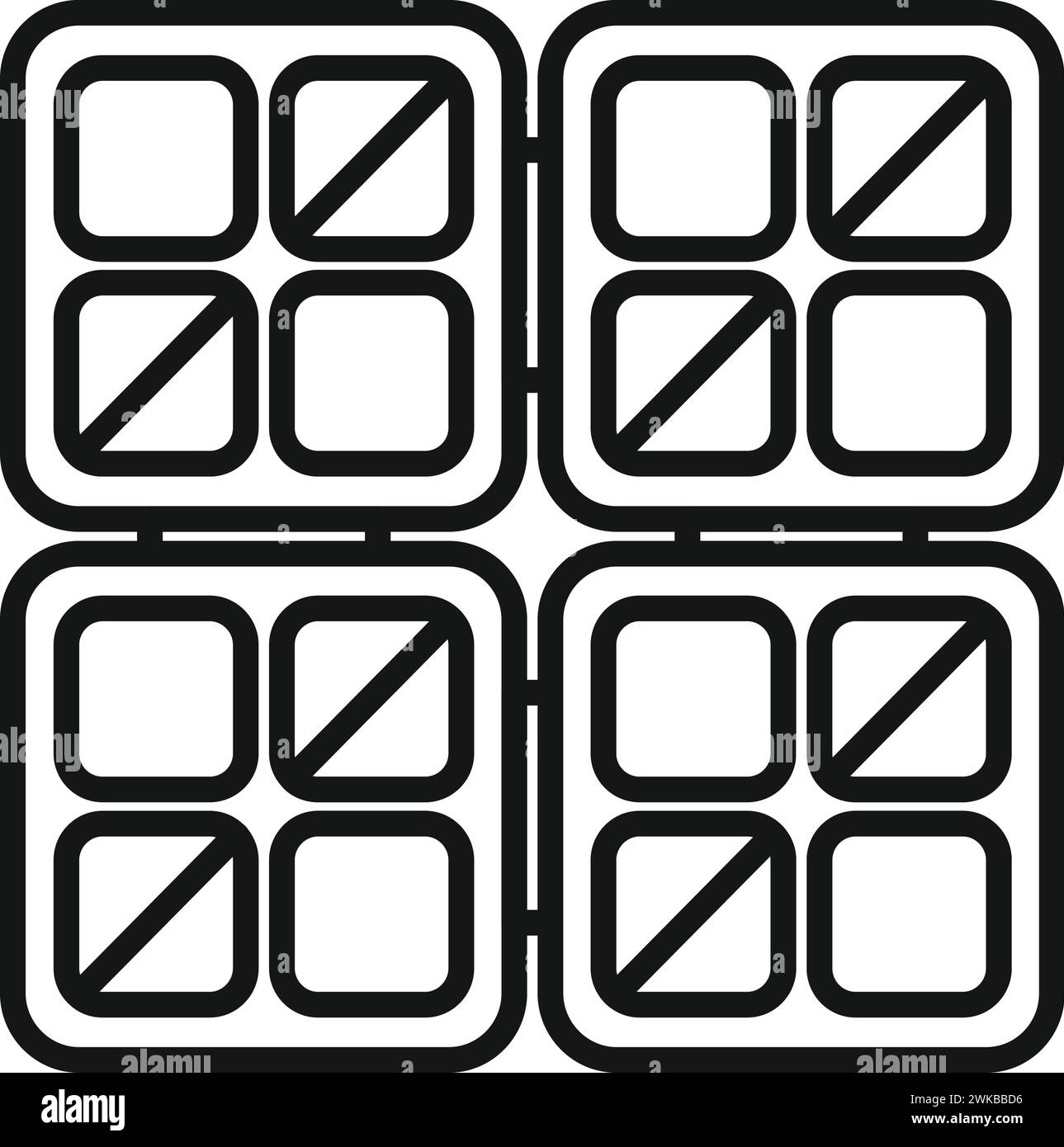 Quadro solar panel icon outline vector. Power charge. Heat grid roof ...