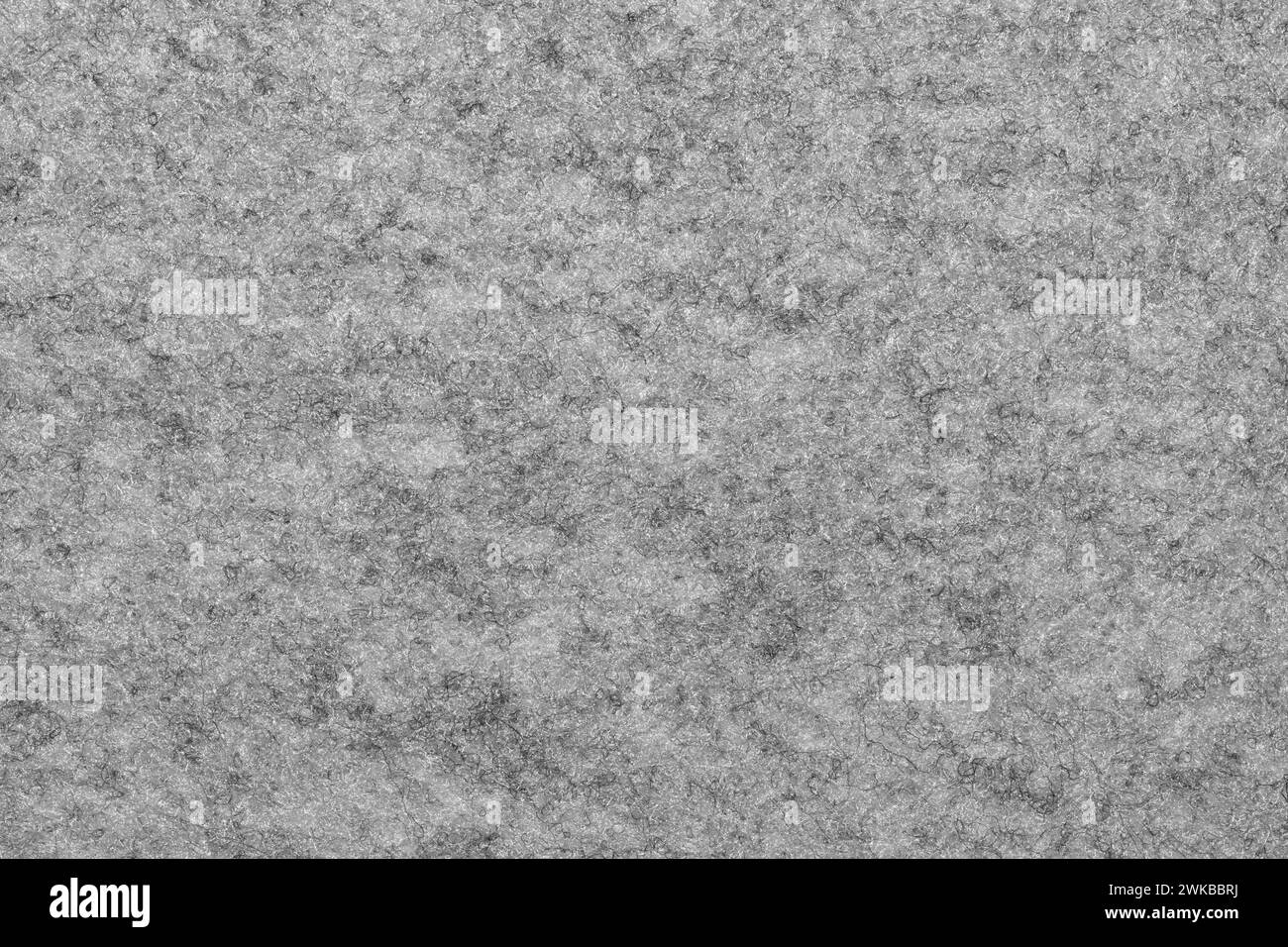 Gray felt material color swatch sample background. Building interior wall decor with copy space. Stock Photo