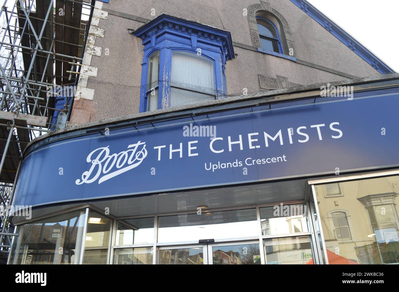 Boots Chemist in Uplands, Swansea, Wales, United Kingdom. 25th February 2023. Stock Photo