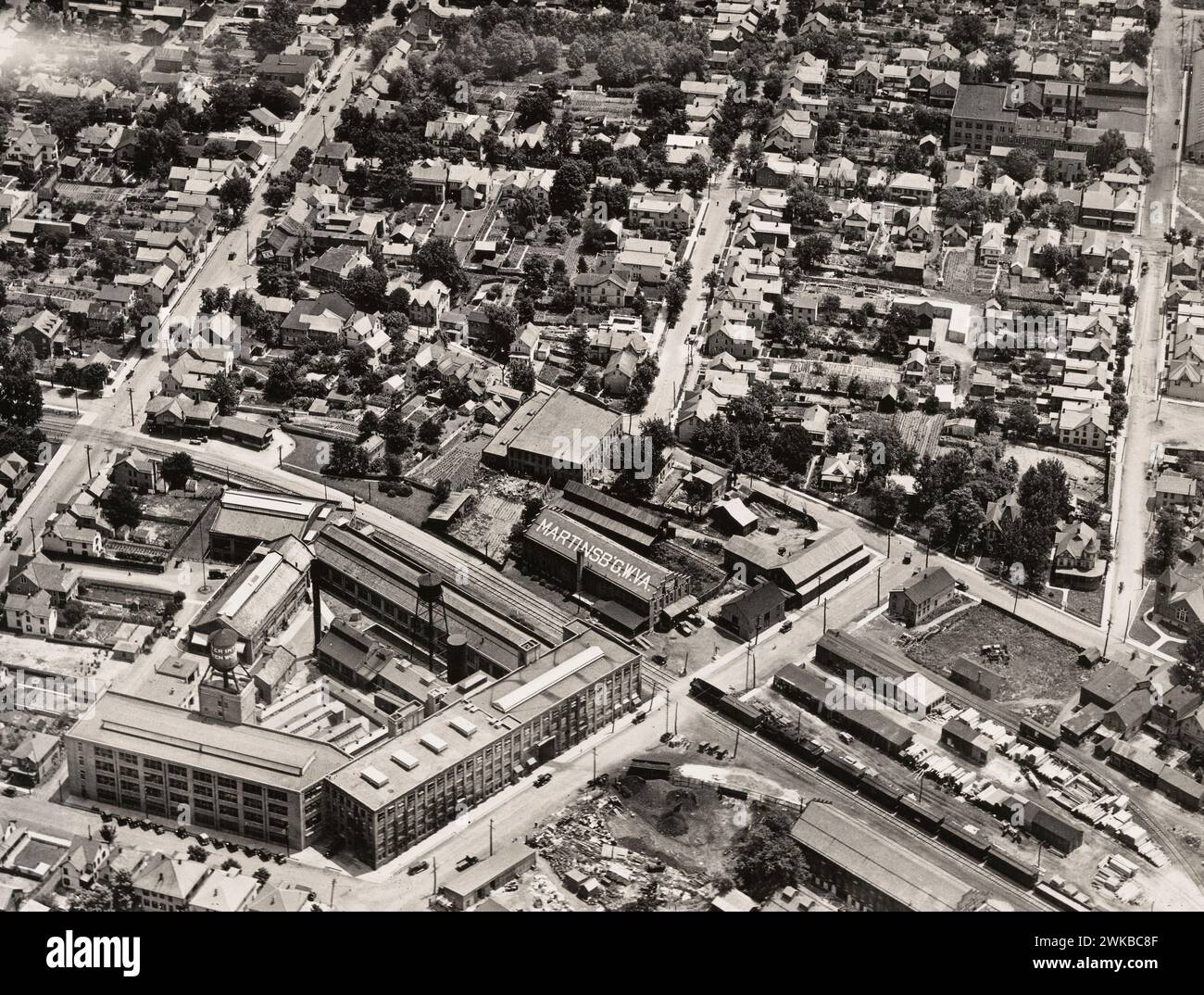 Aerial view of Martinsburg, West Virginia June 1925 Stock Photo Alamy