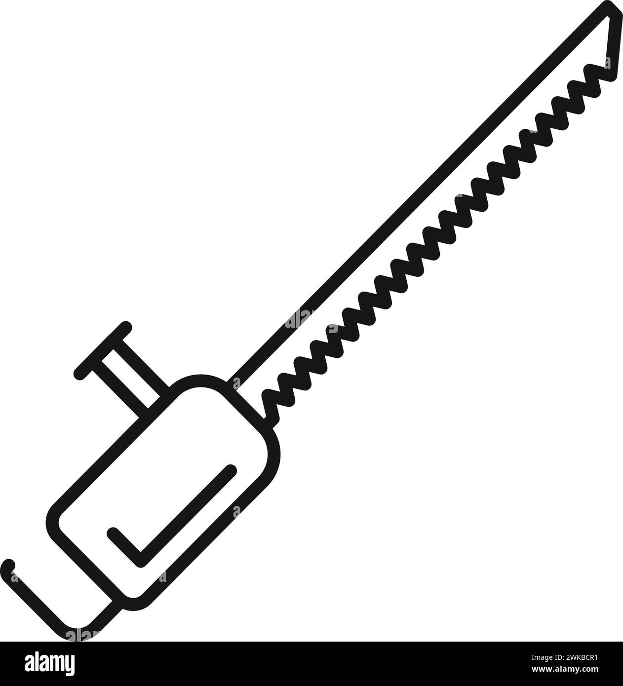 Tree trimming device icon outline vector. Energy service. Pruning saw