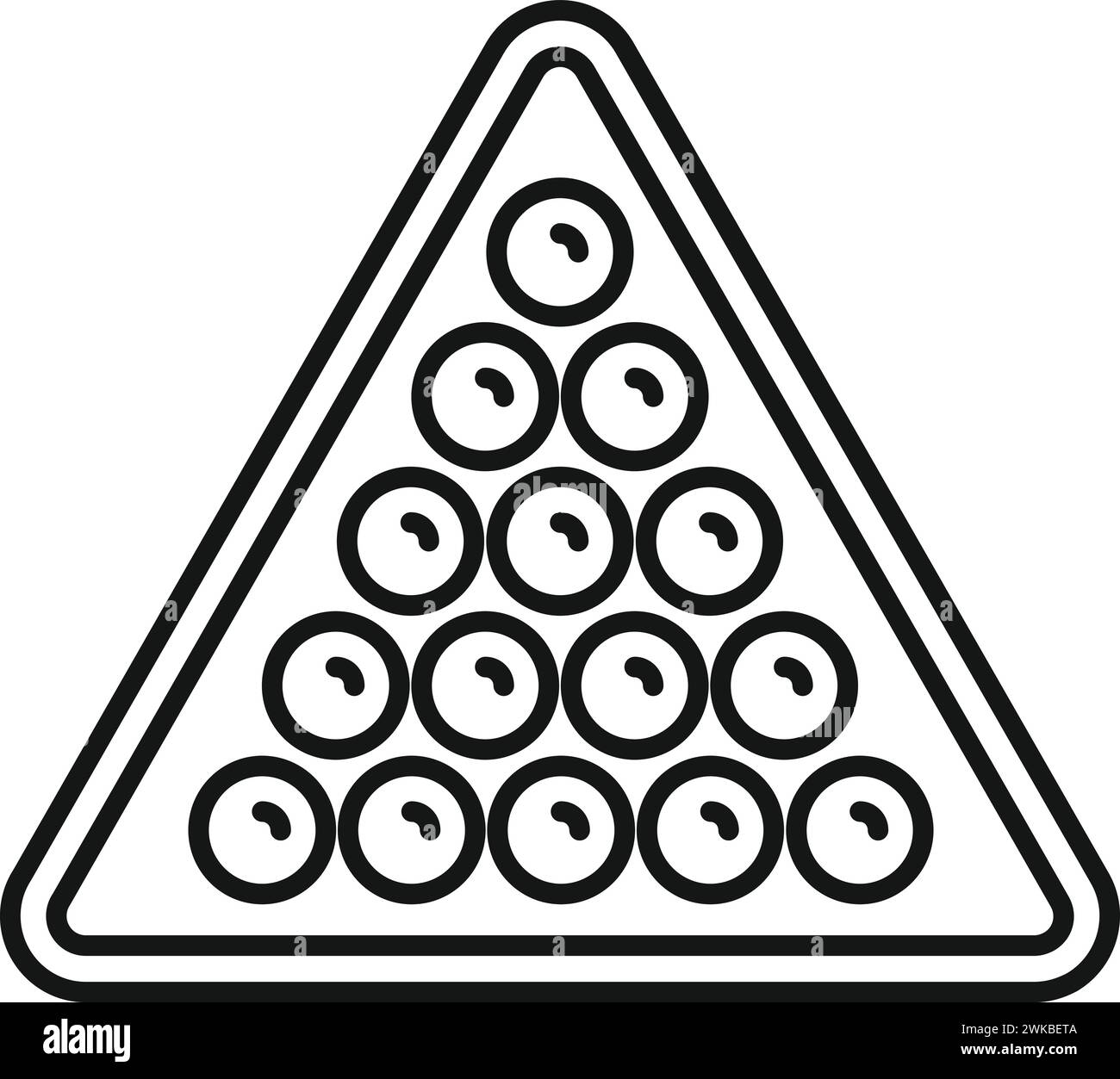 Triangle dimple toy icon outline vector. Fidget sensory. Game children ...