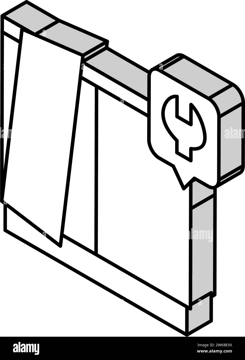 kitchen unit repairs isometric icon vector illustration Stock Vector