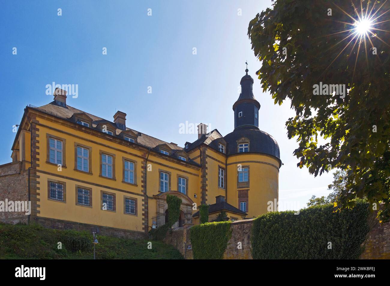 Friedrichstein Castle, baroque castle on the castle hill, Germany, Hesse, Bad Wildungen-Altwildungen Stock Photo