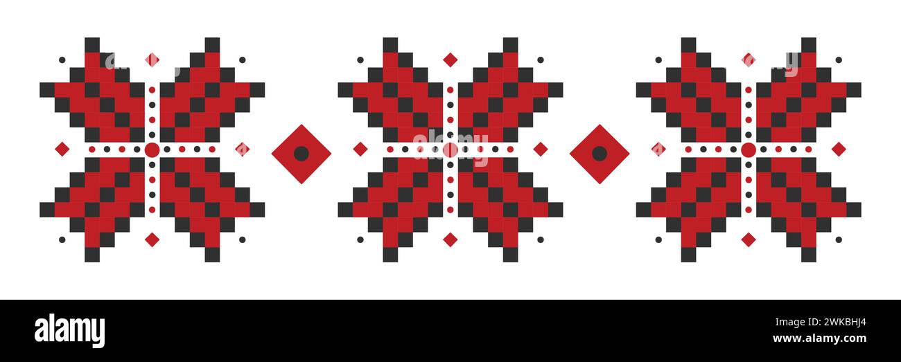 Ukrainian Traditional Embroidery vyshyvanka In Black And Red Colors ukrainian-traditional-embroidery-vyshyvanka-in-black-and-red-colors