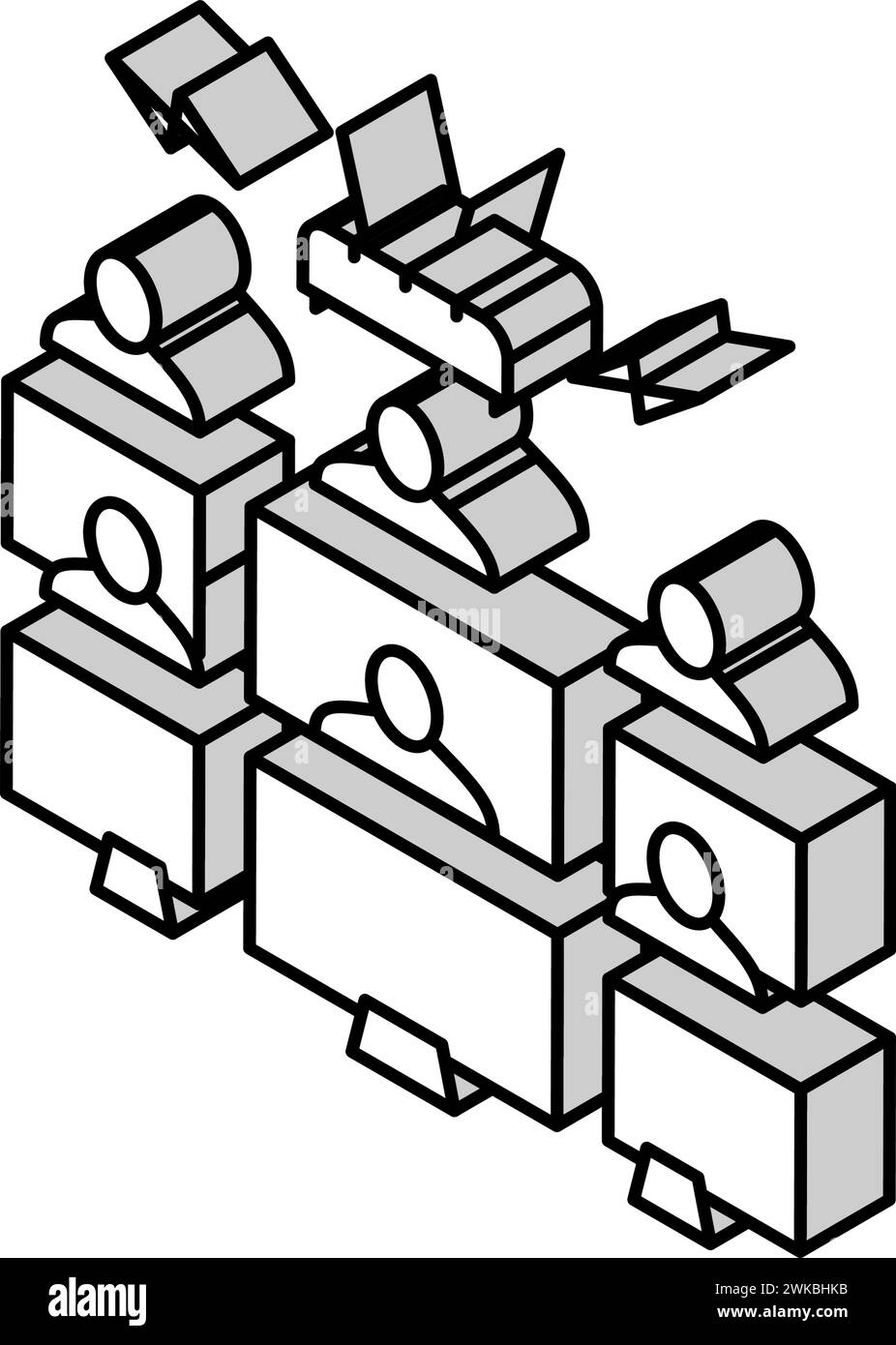 network connection isometric icon vector illustration Stock Vector ...