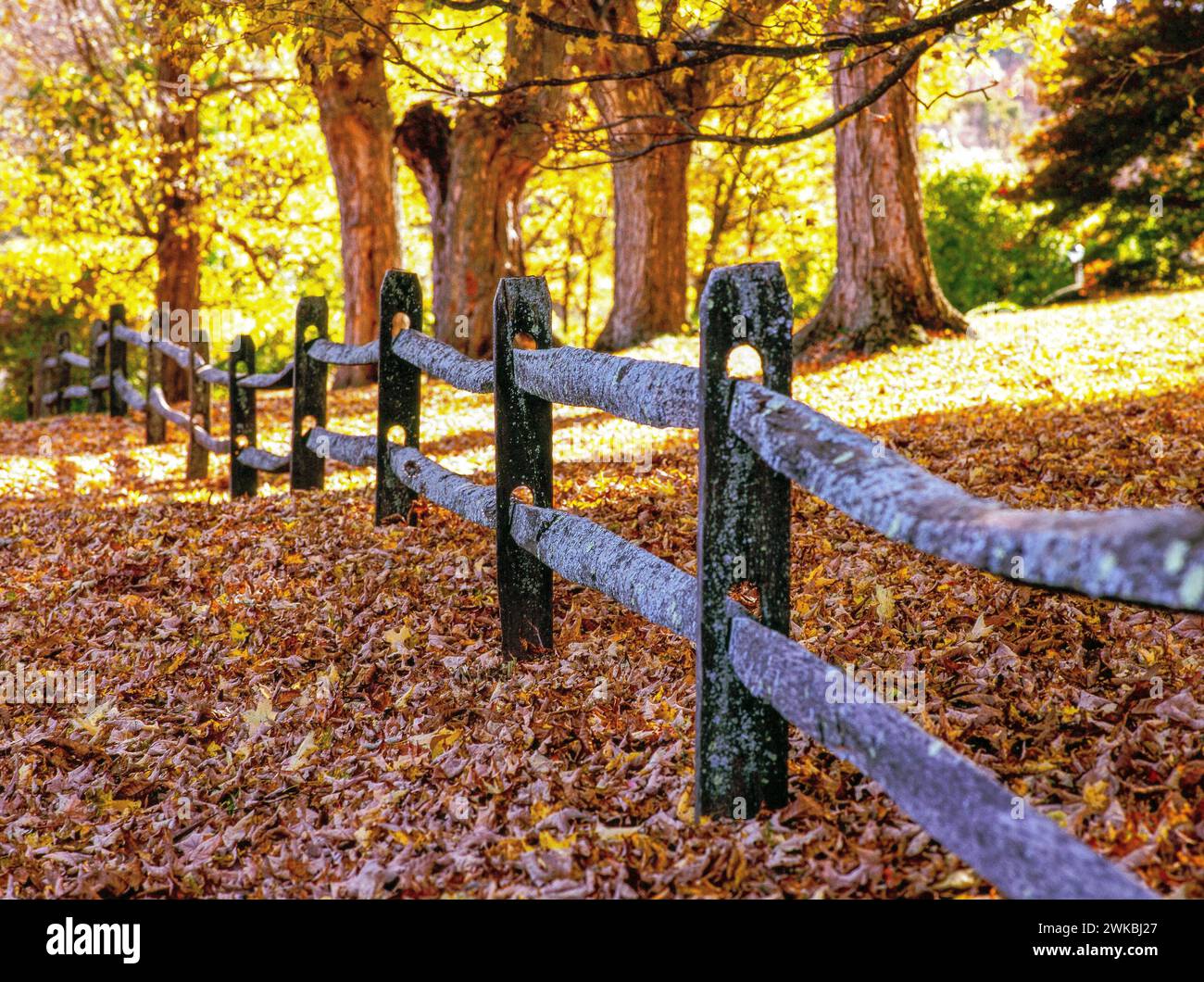 Autumn in the Litchfield Hills - New Preston, Connecticut Stock Photo