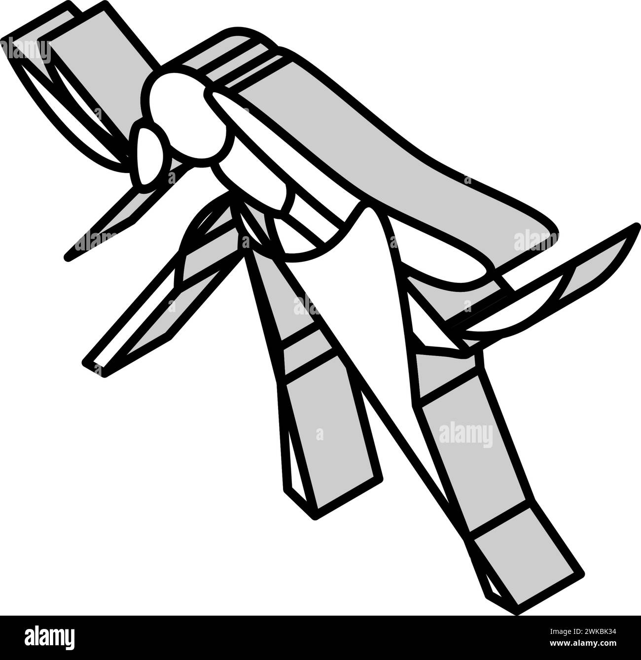 mosquito insect isometric icon vector illustration Stock Vector Image ...