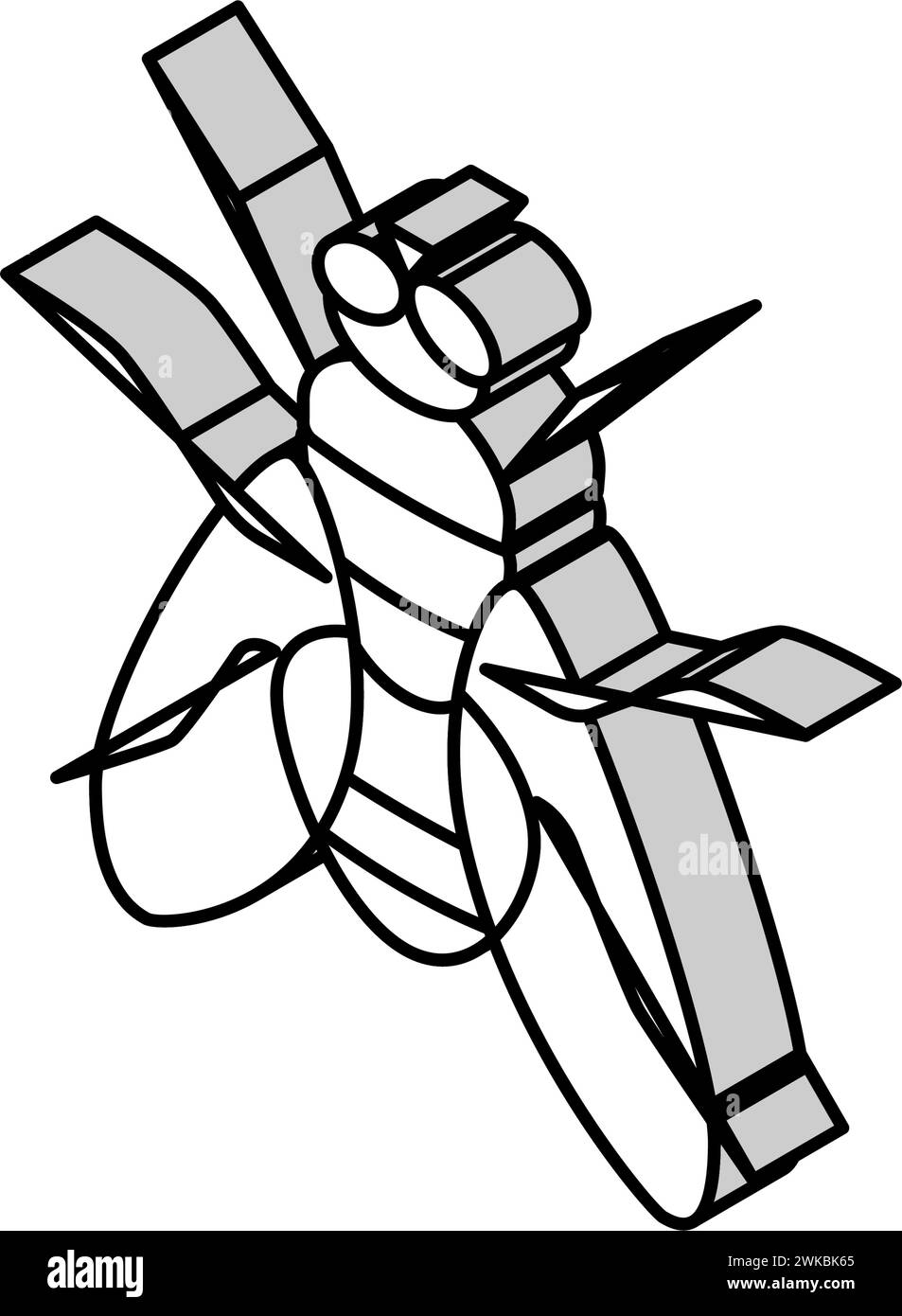 fly insect isometric icon vector illustration Stock Vector Image & Art ...